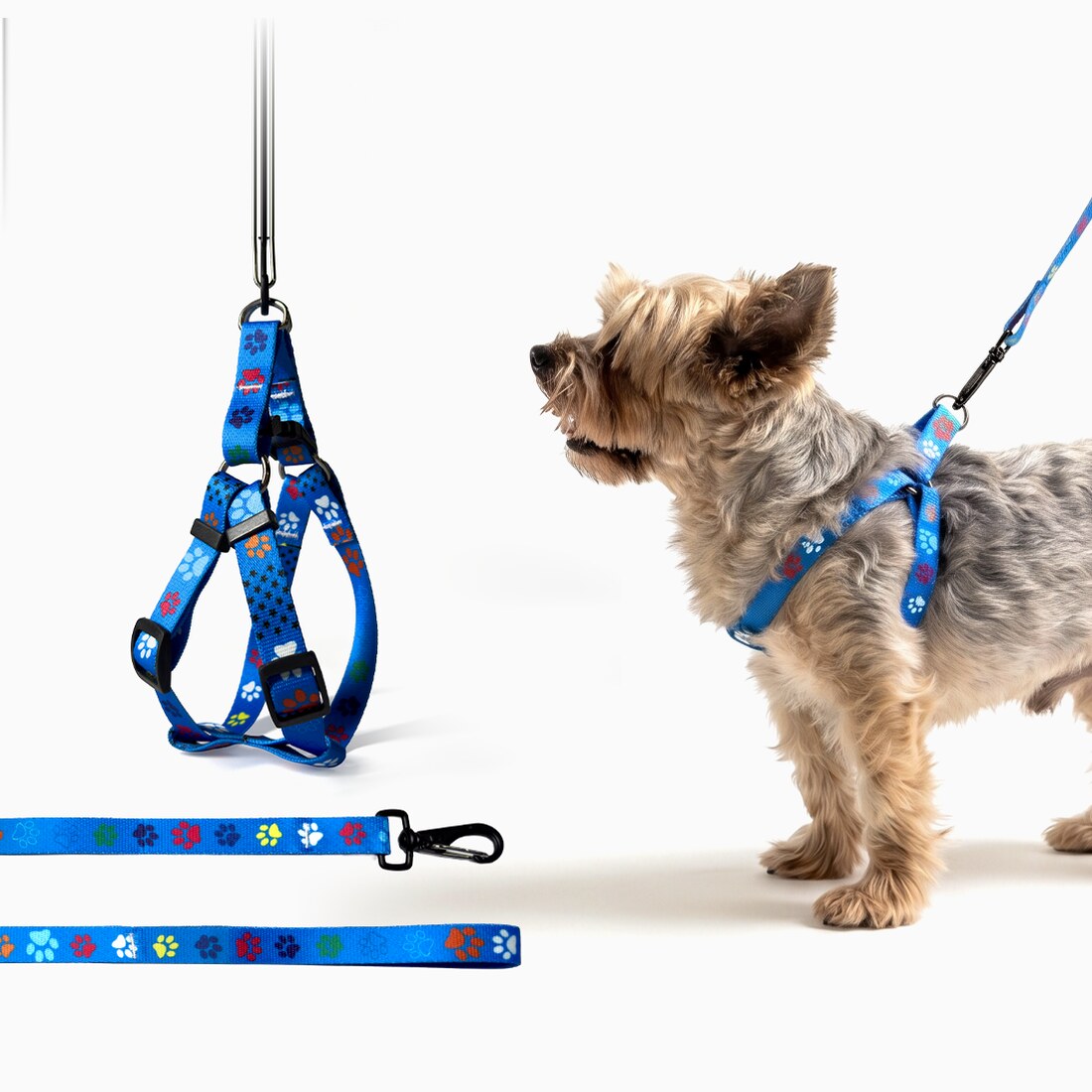 Peitoral para Cachorro Americano com Guia · Fita 1,5 cm